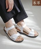【ポインター/Pointer】の【本革/超軽量/甲幅調整/ふかふかインソール】マジックテープ付き ベルトデザイン サンダル ホワイト|ID: prp329100004521675 ipo3291000000031980428