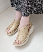 【ポインター/Pointer】の【本革/通気性/超軽量】厚底パンチングサンダル ベージュ|ID: prp329100004521677 ipo3291000000032585712