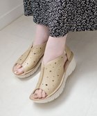 【ポインター/Pointer】の本革 超軽量厚底パンチングサンダル ベージュ|ID: prp329100004521677 ipo3291000000033644771