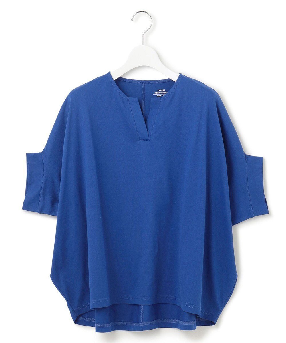 【ジェイプレスヨークストリート/J.PRESS YORK STREET】の【WOMEN】【SMOOTH JERSEY】バンザイスリーブ プルオーバー インテリア・キッズ・メンズ・レディースファッション・服の通販 founy(ファニー) 　ファッション　Fashion　レディースファッション　WOMEN　トップス・カットソー　Tops/Tshirt　シャツ/ブラウス　Shirts/Blouses　ロング / Tシャツ　T-Shirts　プルオーバー　Pullover　カットソー　Cut and Sewn　カットソー　Cut And Sew　スリーブ　Sleeve　夏　Summer　春　Spring　S/S・春夏　Ss・Spring/Summer　ブルー系|ID: prp329100004521717 ipo3291000000031980766
