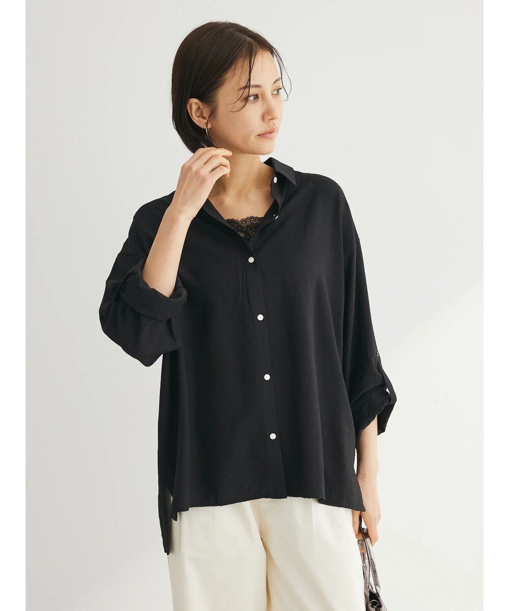 【グリーンパークス/Green Parks】のワッシャーシアーシャツ インテリア・キッズ・メンズ・レディースファッション・服の通販 founy(ファニー) 　ファッション　Fashion　レディースファッション　WOMEN　トップス・カットソー　Tops/Tshirt　シャツ/ブラウス　Shirts/Blouses　シアー　Sheer　ポケット　Pocket　リラックス　Relax　ワッシャー　Washer　夏　Summer　春　Spring　S/S・春夏　Ss・Spring/Summer　Black|ID: prp329100004521847 ipo3291000000031982436