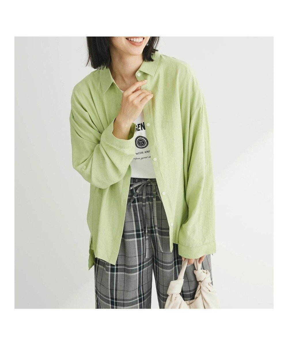 【グリーンパークス/Green Parks】のワッシャーシアーシャツ インテリア・キッズ・メンズ・レディースファッション・服の通販 founy(ファニー) 　ファッション　Fashion　レディースファッション　WOMEN　トップス・カットソー　Tops/Tshirt　シャツ/ブラウス　Shirts/Blouses　シアー　Sheer　ポケット　Pocket　リラックス　Relax　ワッシャー　Washer　夏　Summer　春　Spring　S/S・春夏　Ss・Spring/Summer　Light Green|ID: prp329100004521847 ipo3291000000031982438