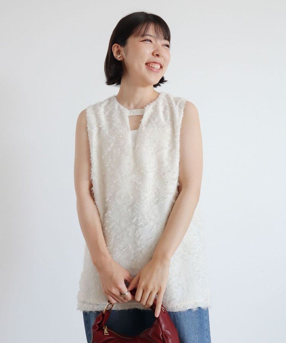 【グリーンパークス/Green Parks】のマルチWAY ジャガードベスト インテリア・キッズ・メンズ・レディースファッション・服の通販 founy(ファニー) 　ファッション　Fashion　レディースファッション　WOMEN　アウター　Coat Outerwear　トップス・カットソー　Tops/Tshirt　ベスト/ジレ　Gilets/Vests　おすすめ　Recommend　インナー　Inner　シアー　Sheer　シンプル　Simple　スタイリッシュ　Stylish　ベスト　Vest　ベーシック　Basic　ポケット　Pocket　ラウンド　Round　リバーシブル　Reversible　A/W・秋冬　Aw・Autumn/Winter・Fw・Fall-Winter　Ecru|ID: prp329100004521931 ipo3291000000031983360