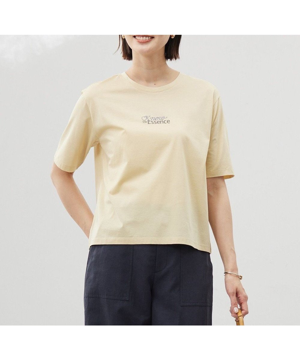 【ジェイ プレス/J.PRESS】の【洗える】ロゴ Tシャツ インテリア・キッズ・メンズ・レディースファッション・服の通販 founy(ファニー) 　ファッション　Fashion　レディースファッション　Ladies' Fashion Online　トップス・カットソー　Tops/Tshirt　シャツ/ブラウス　Shirts/Blouses　ロング / Tシャツ　T-Shirts　カットソー　Cut and Sewn　カットソー　Cut And Sew　シルケット　Mercerization　ジャージー　Jersey　トレンド　Trend　バランス　Balance　プリント　Print　ワンポイント　One Point　エレガント 上品　Elegant　夏　Summer　春　Spring　S/S・春夏　Ss・Spring/Summer　洗える　Washable　イエロー系|ID: prp329100004522015 ipo3291000000032654055