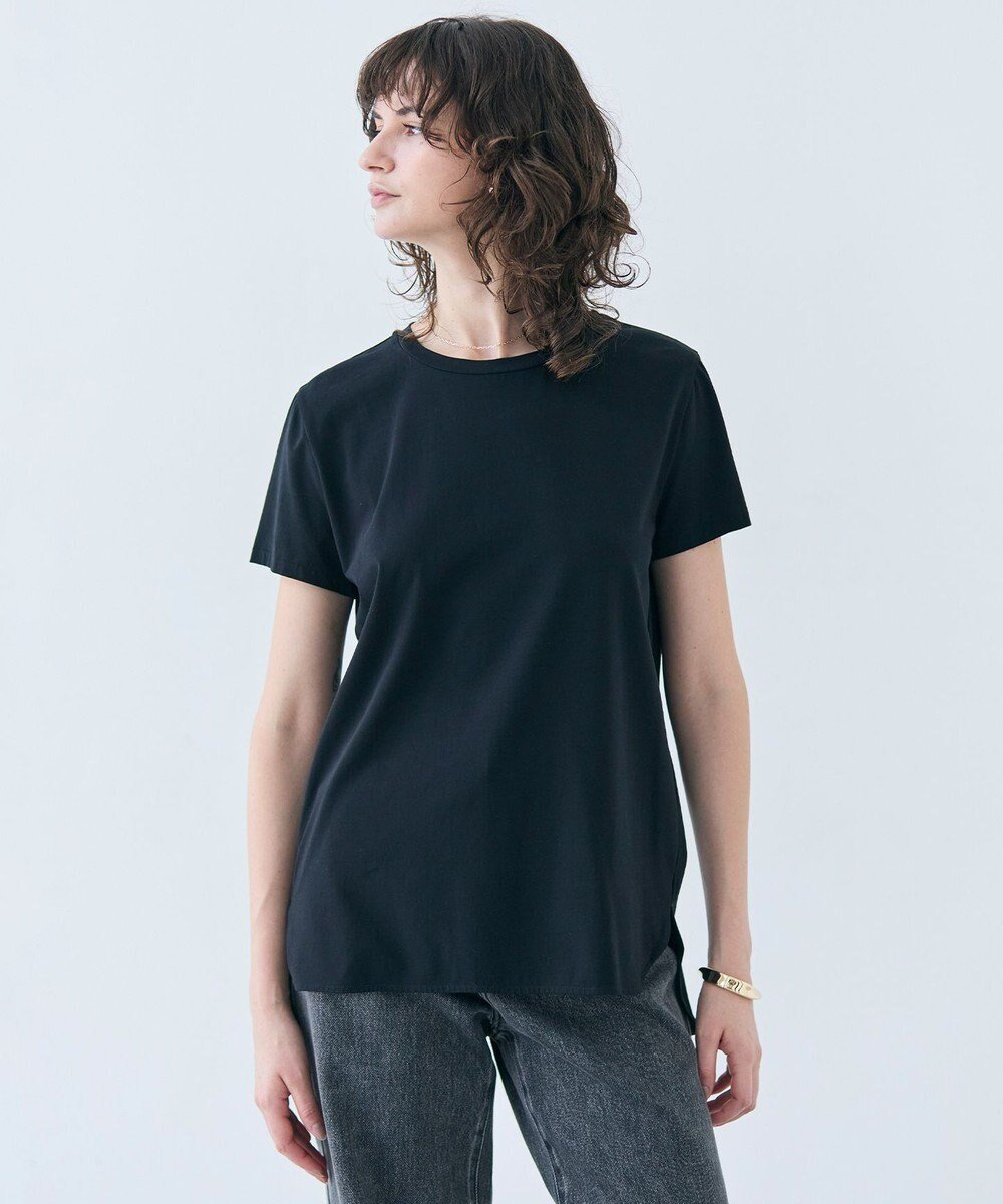 【ベイジ,/BEIGE,】の【洗える】BROIS / コットンクルーネックTシャツ インテリア・キッズ・メンズ・レディースファッション・服の通販 founy(ファニー) 　ファッション　Fashion　レディースファッション　WOMEN　トップス・カットソー　Tops/Tshirt　シャツ/ブラウス　Shirts/Blouses　ロング / Tシャツ　T-Shirts　カットソー　Cut and Sewn　NEW・新作・新着・新入荷　New Arrivals　インナー　Inner　カットソー　Cut And Sew　カーディガン　Cardigan　シンプル　Simple　ジャケット　Jacket　ストレッチ　Stretch　エレガント 上品　Elegant　ビジネス 仕事 通勤　Business　夏　Summer　定番　Standard　S/S・春夏　Ss・Spring/Summer　洗える　Washable　A/W・秋冬　Aw・Autumn/Winter・Fw・Fall-Winter　Black|ID: prp329100004522021 ipo3291000000031984331