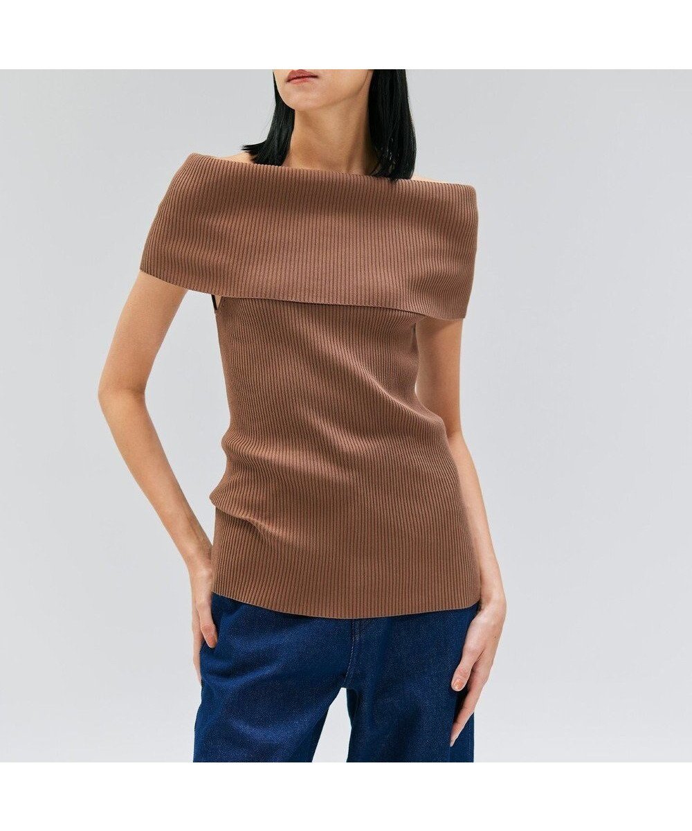 【ベイジ,/BEIGE,】の【洗える】BRERA / オフショルダーストレッチリブニット インテリア・キッズ・メンズ・レディースファッション・服の通販 founy(ファニー) 　ファッション　Fashion　レディースファッション　WOMEN　トップス・カットソー　Tops/Tshirt　ニット　Knit Tops　オフショル　Off Shoulder　春　Spring　洗える　Washable　ストレッチ　Stretch　セーター　Sweater　フィット　Fit　ベーシック　Basic　リブニット　Rib Knit　A/W・秋冬　Aw・Autumn/Winter・Fw・Fall-Winter　S/S・春夏　Ss・Spring/Summer　NEW・新作・新着・新入荷　New Arrivals　夏　Summer　エレガント 上品　Elegant　Brown|ID: prp329100004522030 ipo3291000000031984385