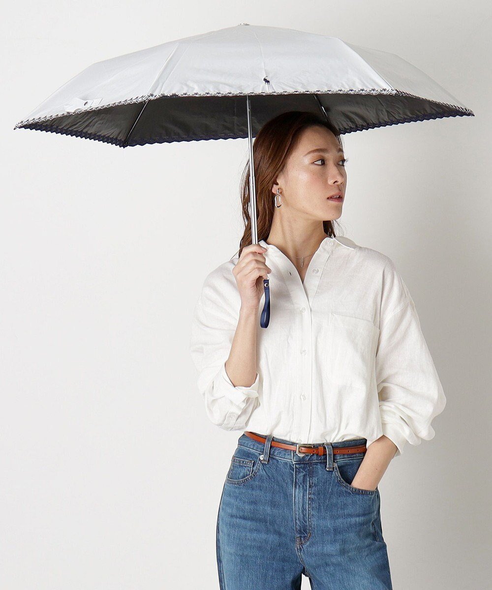 【ムーンバット/MOONBAT】のPOLO RALPH LAUREN(ポロ ラルフ ローレン)無地 遮熱 UV 晴雨兼用 インテリア・キッズ・メンズ・レディースファッション・服の通販 founy(ファニー) 　ファッション　Fashion　レディースファッション　WOMEN　傘 / レイングッズ　Umbrellas/Rainwear　傘　Umbrella　シンプル　Simple　ベーシック　Basic　メタル　Metal　無地　Plain Color　ワンポイント　One Point　おすすめ　Recommend　オフホワイト|ID: prp329100004522044 ipo3291000000031984547