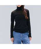 【ベイジ,/BEIGE,】の【洗える】SORE / シアーコットンハイネックカットソー Black|ID: prp329100004522278 ipo3291000000033685897