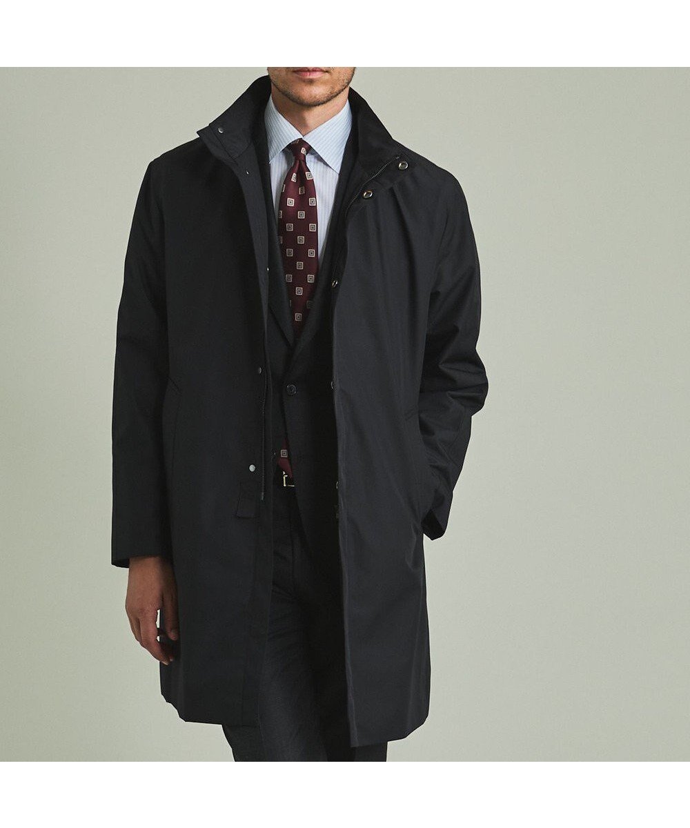【五大陸/gotairiku / MEN】のラスタードビーメモリーラミネーションコート_スタンドカラー(23年モデル) インテリア・キッズ・メンズ・レディースファッション・服の通販 founy(ファニー) 　ファッション　Fashion　メンズファッション　Fashion for Men　アウター　Men's Coats Outerwear　シンプル　Simple, Minimal　ジャケット　Jacket, Outerwear　スタンド　Stand Collar, Upright Stand　A/W・秋冬　Autumn/Winter　ブラック系8|ID: prp329100004522299 ipo3291000000033879752