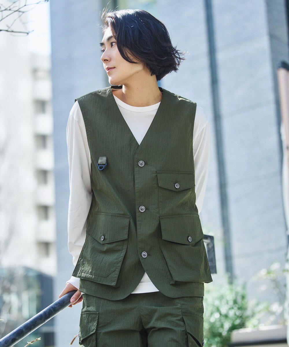 【ジョセフ アブード マウンテン/JOSEPH ABBOUD MOUNTAIN】の【ECO撥水・軽量/男女兼用】Teeamu Jarviコラボベスト インテリア・キッズ・メンズ・レディースファッション・服の通販 founy(ファニー) 　ファッション　Fashion　レディースファッション　WOMEN　アウター　Coat Outerwear　トップス・カットソー　Tops/Tshirt　ベスト/ジレ　Gilets/Vests　春　Spring　軽量　Lightweight　サングラス　Sunglasses　ベスト　Vest　ポケット　Pocket　モチーフ　Motif　リップ　Lip　S/S・春夏　Ss・Spring/Summer　夏　Summer　カーキ系|ID: prp329100004522319 ipo3291000000031988147