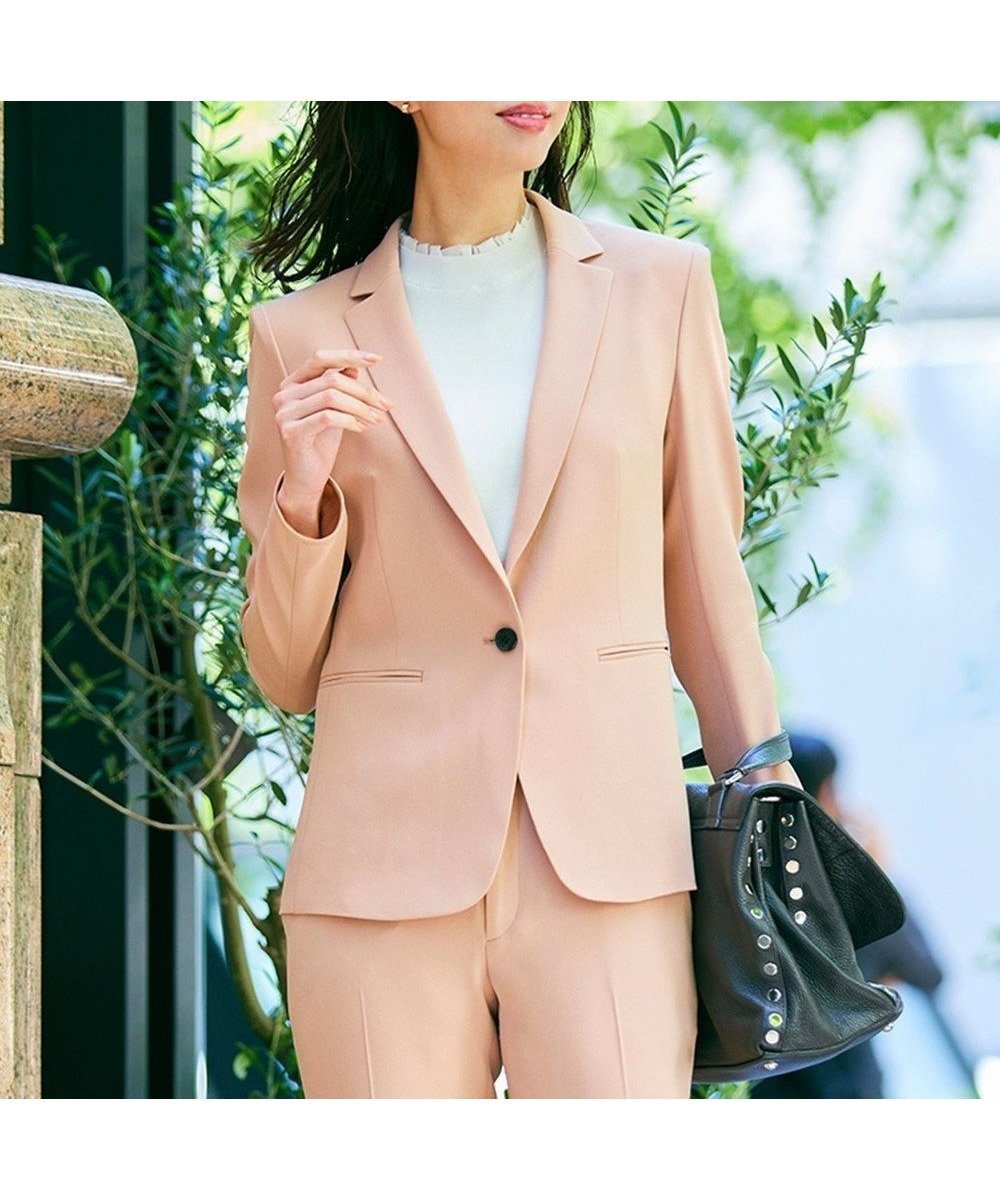 【ベイジ,/BEIGE,】の【洗える】CINDY / テーラードジャケット インテリア・キッズ・メンズ・レディースファッション・服の通販 founy(ファニー) 　ファッション　Fashion　レディースファッション　WOMEN　アウター　Coat Outerwear　ジャケット　Jackets　テーラードジャケット　Tailored Jackets　ウォッシャブル　Washable　オケージョン　Occasion　洗える　Washable　サテン　Satin　ジャケット　Jacket　スタイリッシュ　Stylish　ストレッチ　Stretch　スーツ　Suit　トリミング　Trimming　ボトム　Bottom　A/W・秋冬　Aw・Autumn/Winter・Fw・Fall-Winter　S/S・春夏　Ss・Spring/Summer　再入荷　Restock/Back In Stock/Re Arrival　おすすめ　Recommend　夏　Summer　ビジネス 仕事 通勤　Business　D.Nude|ID: prp329100004522327 ipo3291000000031988325