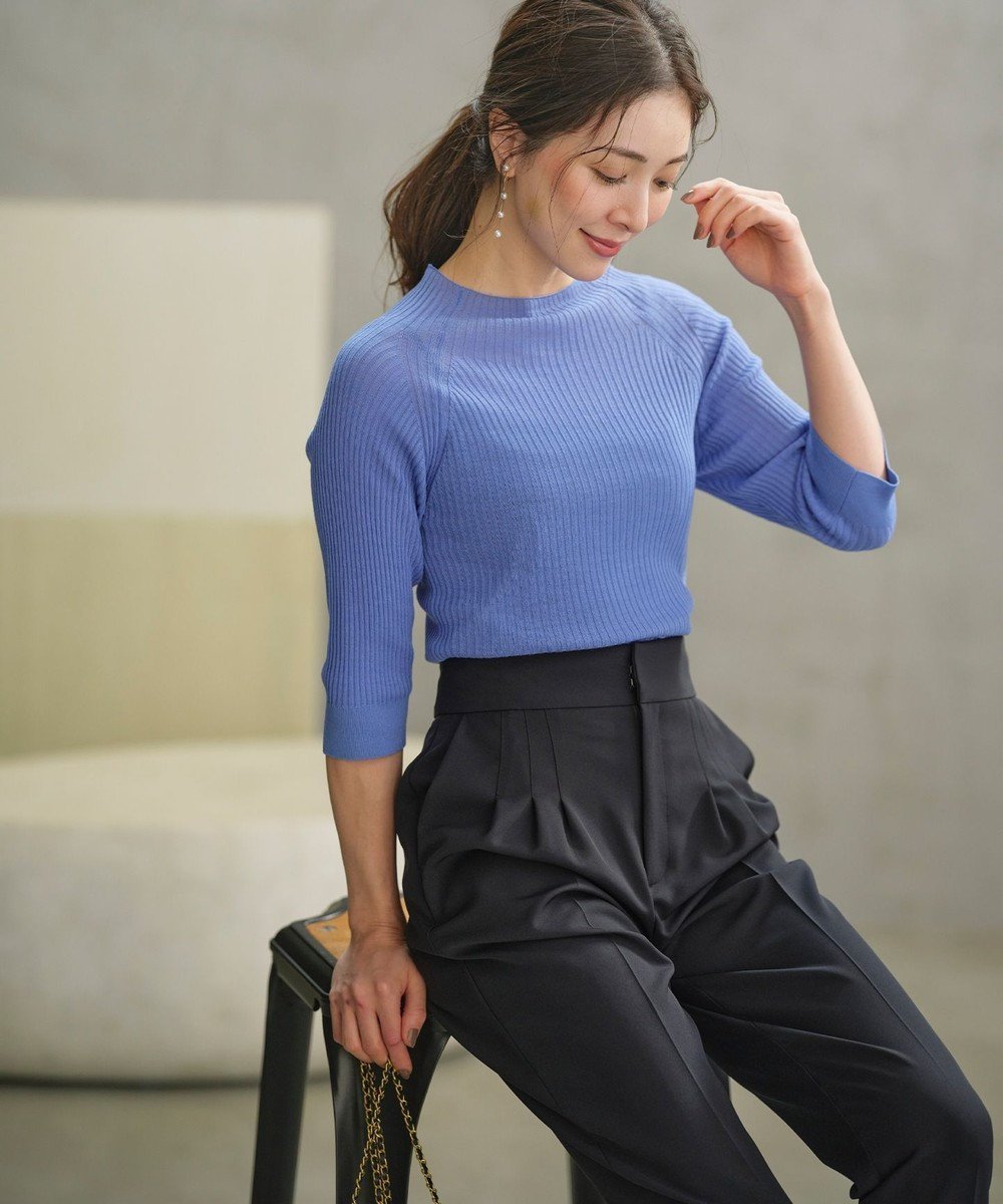 【組曲/KUMIKYOKU】のベーシック シアーニット インテリア・キッズ・メンズ・レディースファッション・服の通販 founy(ファニー) 　ファッション　Fashion　レディースファッション　WOMEN　トップス・カットソー　Tops/Tshirt　ニット　Knit Tops　アンサンブル　Ensemble　インナー　Inner　カーディガン　Cardigan　シアー　Sheer　シンプル　Simple　ストライプ　Stripe　セーター　Sweater　フィット　Fit　ベーシック　Basic　夏　Summer　春　Spring　S/S・春夏　Ss・Spring/Summer　秋　Autumn/Fall　A/W・秋冬　Aw・Autumn/Winter・Fw・Fall-Winter　ブルー系|ID: prp329100004522346 ipo3291000000031988765