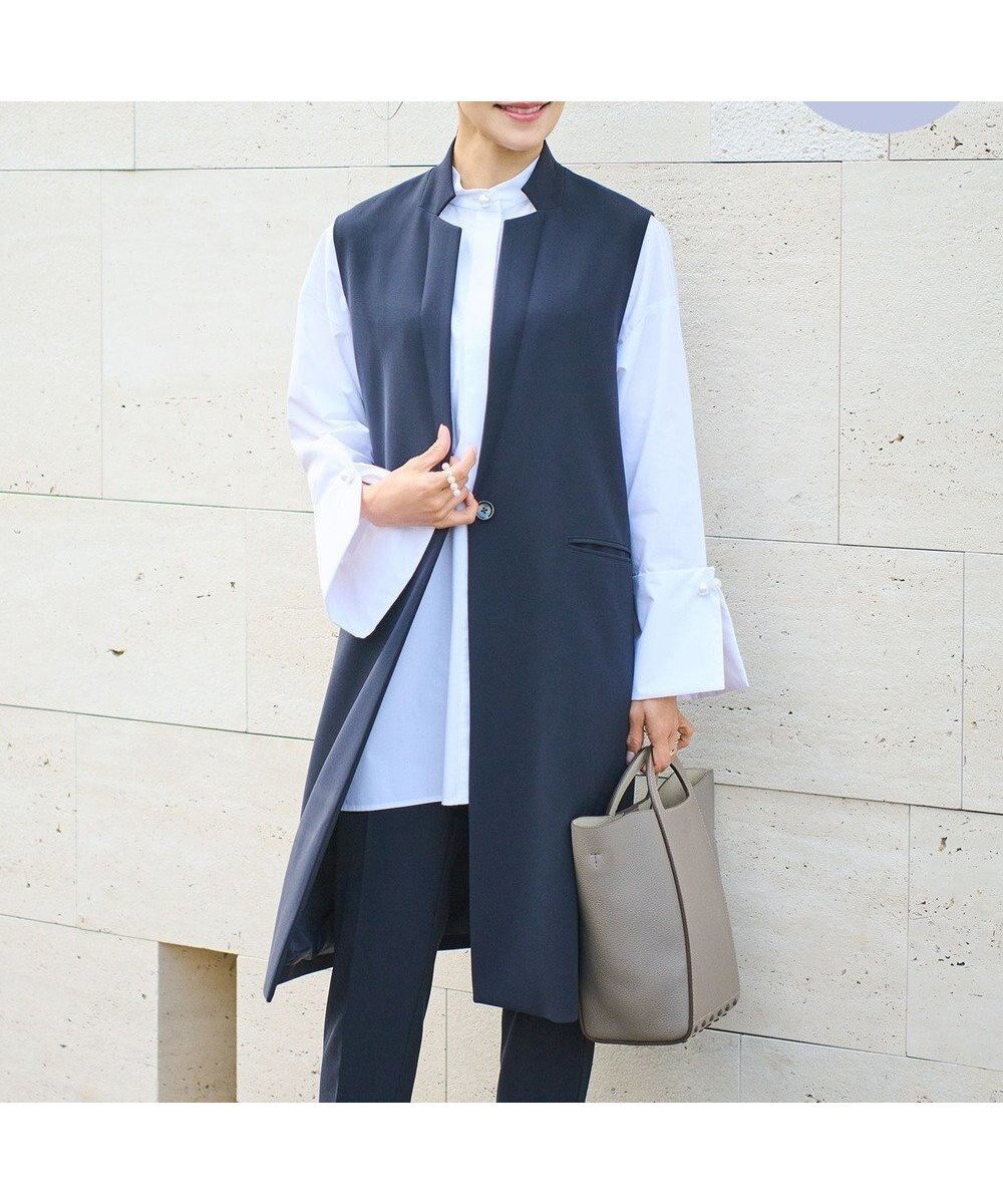【ハッシュニュアンス/#Newans】の【セレモニーにも】スタンドカラーロングベスト 人気、トレンドファッション・服の通販 founy(ファニー) 　ファッション　Fashion　レディースファッション　WOMEN　アウター　Coat Outerwear　トップス・カットソー　Tops/Tshirt　ベスト/ジレ　Gilets/Vests　ストレッチ　Stretch　セレモニー　Ceremony　タートル　Turtle　ベスト　Vest　ロング　Long　卒業式　Graduation Ceremony　夏　Summer　S/S・春夏　Ss・Spring/Summer　A/W・秋冬　Aw・Autumn/Winter・Fw・Fall-Winter　 other-1|ID: prp329100004522348 ipo3291000000031988791