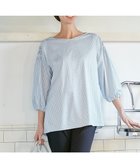 【自由区/JIYU-KU】の【XSサイズ~/洗える】ストレッチシャーティング ブラウス スカイブルー系1|ID: prp329100004522354 ipo3291000000031988930