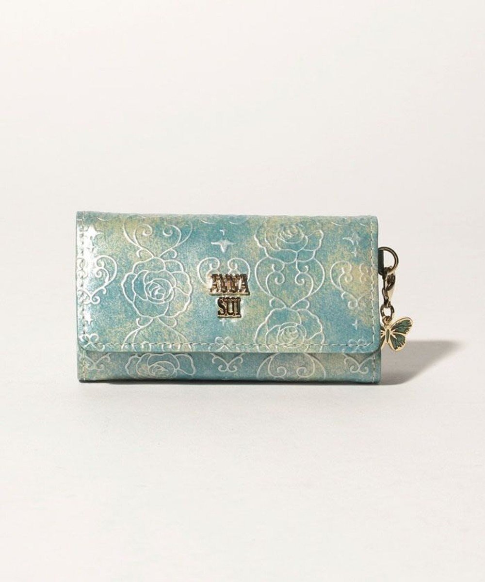 【アナスイ/ANNA SUI】のローズハート キーケース インテリア・キッズ・メンズ・レディースファッション・服の通販 founy(ファニー) 　ファッション　Fashion　レディースファッション　WOMEN　財布　Wallets　アクセサリー　Accessories　エナメル　Enamel　チャーム　Charm　バタフライ　Butterfly　プリント　Print　ローズ　Rose　定番　Standard　財布　Wallet　ミント|ID: prp329100004522357 ipo3291000000031988967