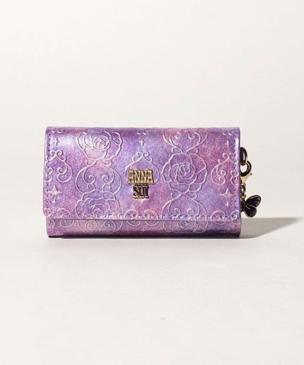 【アナスイ/ANNA SUI】のローズハート キーケース インテリア・キッズ・メンズ・レディースファッション・服の通販 founy(ファニー) 　ファッション　Fashion　レディースファッション　WOMEN　財布　Wallets　アクセサリー　Accessories　エナメル　Enamel　チャーム　Charm　バタフライ　Butterfly　プリント　Print　ローズ　Rose　定番　Standard　財布　Wallet　ラベンダー|ID: prp329100004522357 ipo3291000000031988968