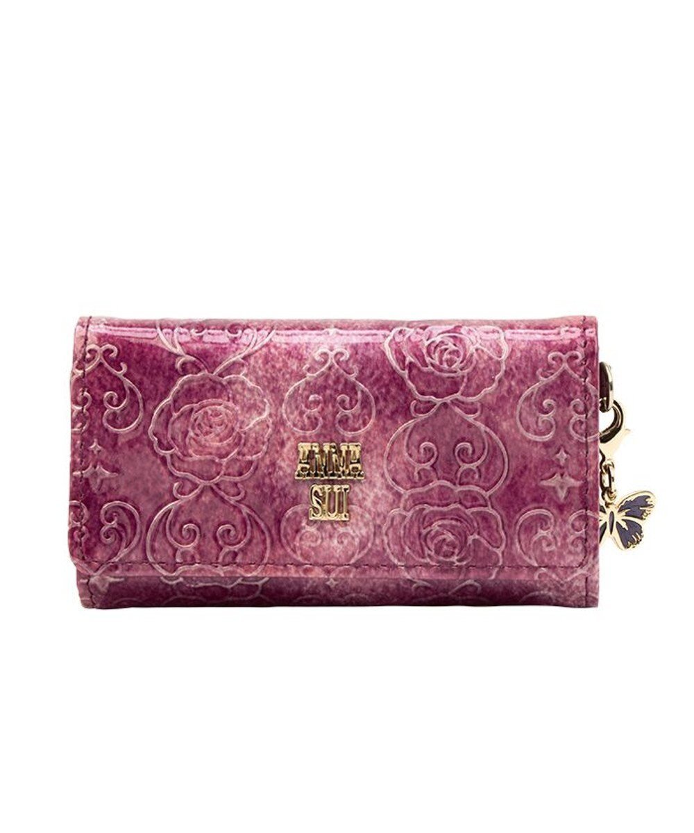 【アナスイ/ANNA SUI】のローズハート キーケース インテリア・キッズ・メンズ・レディースファッション・服の通販 founy(ファニー) 　ファッション　Fashion　レディースファッション　WOMEN　財布　Wallets　アクセサリー　Accessories　エナメル　Enamel　チャーム　Charm　バタフライ　Butterfly　プリント　Print　ローズ　Rose　定番　Standard　財布　Wallet　ロゼ|ID: prp329100004522357 ipo3291000000031988969