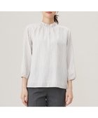 【ジェイ プレス/J.PRESS】のプロビスストライプチェック フリルネック カットソー オフストライプ系|ID: prp329100004522360 ipo3291000000031989050