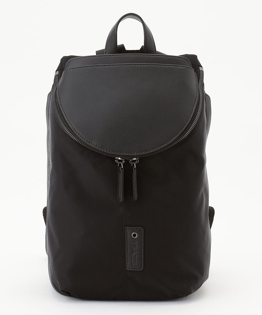 【イザック/Y'SACCS】の【CORDURA×リサイクルレザー】ラウンドフラップミニリュック インテリア・キッズ・メンズ・レディースファッション・服の通販 founy(ファニー) 　ファッション　Fashion　レディースファッション　WOMEN　バッグ　Bag　スマート　Smart　フラップ　Flap　ポケット　Pocket　リュック　Ruck Sack　ブラック|ID: prp329100004522361 ipo3291000000031989060