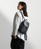 【イザック/Y'SACCS】の【CORDURA×リサイクルレザー】ラウンドフラップミニリュック グレー|ID: prp329100004522361 ipo3291000000031989061