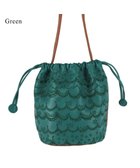 【ツモリチサト キャリー/tsumori chisato CARRY】のスカラップししゅう ショルダーバッグ ミニバッグ 猫モチーフ グリーン|ID: prp329100004522368 ipo3291000000031989188