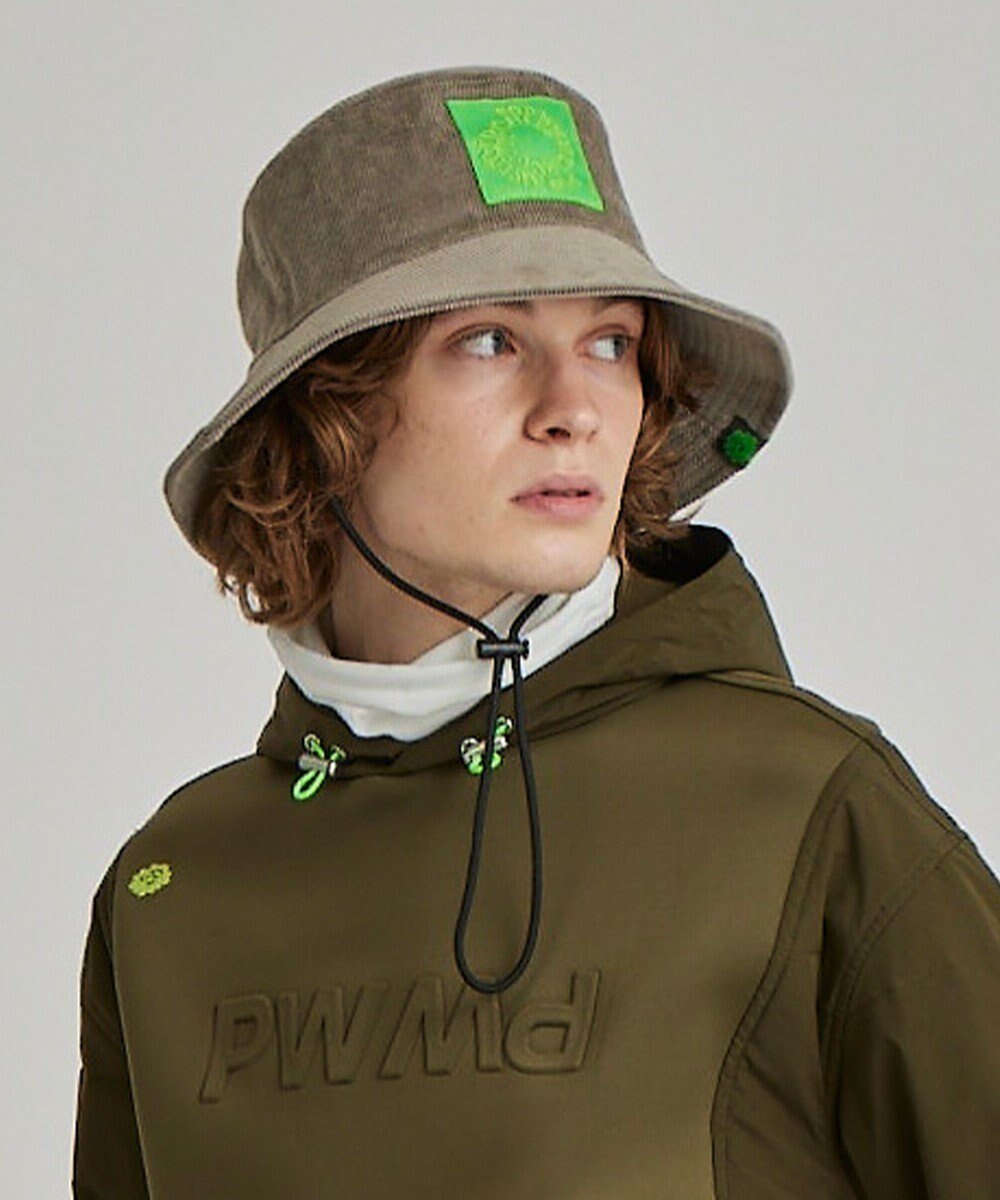 【ピーダブリュサーキュラス/PW CIRCULUS】の【UNISEX】コーデュロイバケットハット インテリア・キッズ・メンズ・レディースファッション・服の通販 founy(ファニー) 　ファッション　Fashion　レディースファッション　WOMEN　帽子　Hats　2024年　2024　2024-2025秋冬・A/W　Aw/Autumn/Winter/Fw/Fall/2024-2025　ユニセックス　Unisex　キャップ　Cap　キャラクター　Character　コーデュロイ　Corduroy　フロント　Front　人気　Popularity　夏　Summer　定番　Standard　帽子　Hat　秋　Autumn/Fall　グレー系|ID: prp329100004522436 ipo3291000000031989701