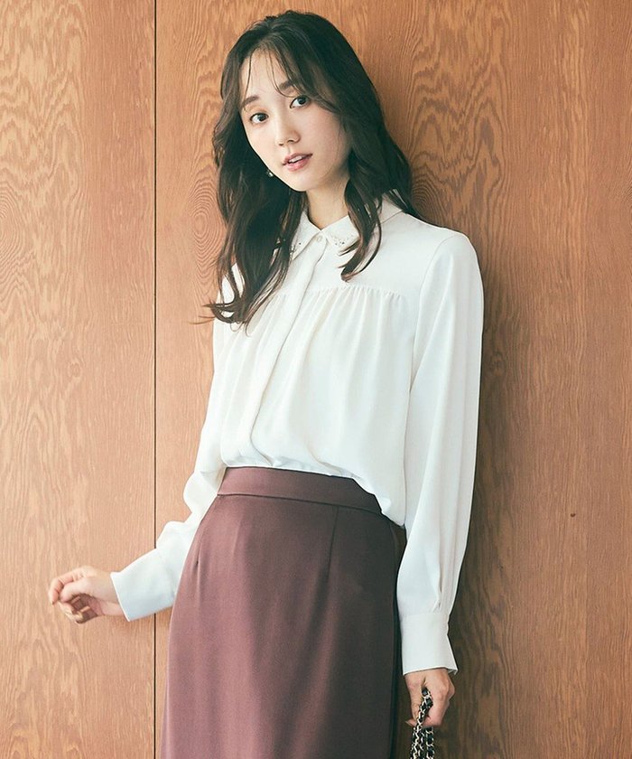 【エニィ スィス/any SiS】の【洗える】ビジュー ブラウス インテリア・キッズ・メンズ・レディースファッション・服の通販 founy(ファニー) https://founy.com/ ファッション Fashion レディースファッション WOMEN トップス・カットソー Tops/Tshirt シャツ/ブラウス Shirts/Blouses おすすめ Recommend アクセサリー Accessories ジョーゼット Georgette トレンド Trend ビジュー Bijou 再入荷 Restock/Back In Stock/Re Arrival 洗える Washable A/W・秋冬 Aw・Autumn/Winter・Fw・Fall-Winter |ID: prp329100004522457 ipo3291000000031989905