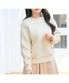 【フェルゥ/Feroux】の【洗える】パールスリーブ ケーブルニット アイボリー系|ID: prp329100004522472 ipo3291000000031990044
