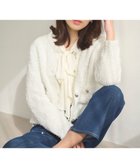 【フェルゥ/Feroux】の【洗える】ミックスヤーンニット ジャケット アイボリー系|ID: prp329100004522570 ipo3291000000031990854
