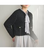【フェルゥ/Feroux】の【洗える】ミックスヤーンニット ジャケット ブラック系|ID: prp329100004522570 ipo3291000000031990856