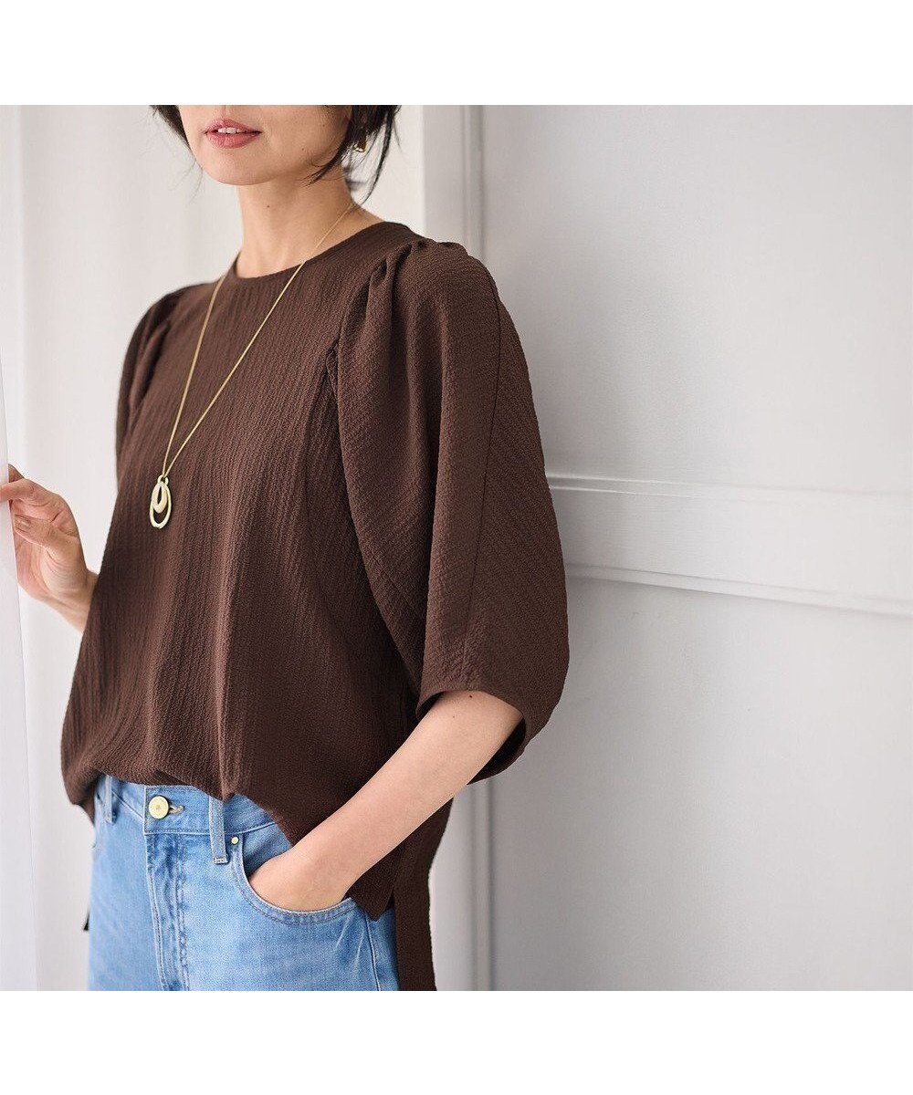 【エニー/ANY】のボリュームショルダーふくれプルオーバー 人気、トレンドファッション・服の通販 founy(ファニー) 　ファッション　Fashion　レディースファッション　Fashion for Women　トップス・カットソー　Cut & Sew Tops　シャツ・ブラウス・オフィスカジュアル　Elegant Blouses & Button-Ups　ロングTシャツ・Tシャツ　Longline T-Shirts & Tees　カジュアルプルオーバー・ニットトップス　Pullovers & Knit Tops / Casual Pullovers　カットソー・ベーシックTシャツ　Cut-and-Sewn Tops / Stretch Tees & Basics　カットソー　Cut and Sewn Top　ギャザー　Gathered, Ruffled　ショルダー　Shoulder, Shoulder Strap　シンプル　Simple, Minimal　スリット　Slit, Slit Detail　トレンド　Trend, Trending Now　ベスト　Vest, Waistcoat　ワイド　Wide, Wide Fit　エレガント 上品　Elegant　夏　Summer　春　Spring　S/S・春夏　SS, Spring/Summer, Warm Season　 other-1|ID: prp329100004522606 ipo3291000000034297869