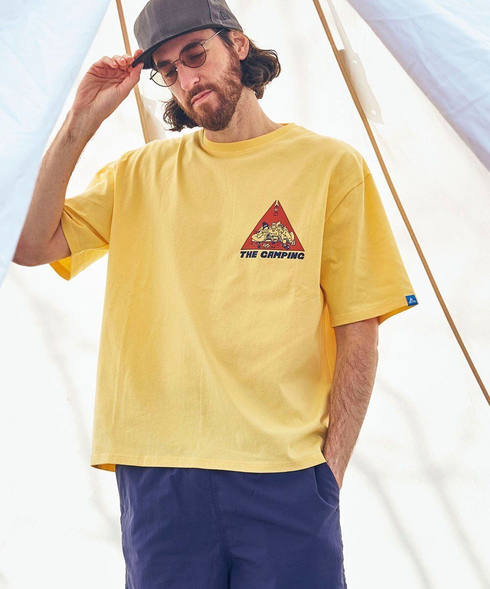 【シェアパーク/SHARE PARK / MEN】の【UNISEX】UVカット アートコラボTシャツ〈CAMP〉 インテリア・キッズ・メンズ・レディースファッション・服の通販 founy(ファニー) 　ファッション　Fashion　レディースファッション　WOMEN　トップス・カットソー　Tops/Tshirt　シャツ/ブラウス　Shirts/Blouses　ロング / Tシャツ　T-Shirts　カットソー　Cut and Sewn　春　Spring　カットソー　Cut And Sew　コラボ　Collaboration　吸水　Water Absorption　人気　Popularity　フランス　France　プリント　Print　ユニセックス　Unisex　リラックス　Relax　ワンポイント　One Point　ワーク　Work　S/S・春夏　Ss・Spring/Summer　再入荷　Restock/Back In Stock/Re Arrival　夏　Summer　イエロー|ID: prp329100004522617 ipo3291000000031991294