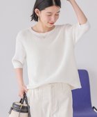【アメリカンホリック/AMERICAN HOLIC】の透かし編み半袖ニットプルオーバー Off White|ID: prp329100004522676 ipo3291000000031991928
