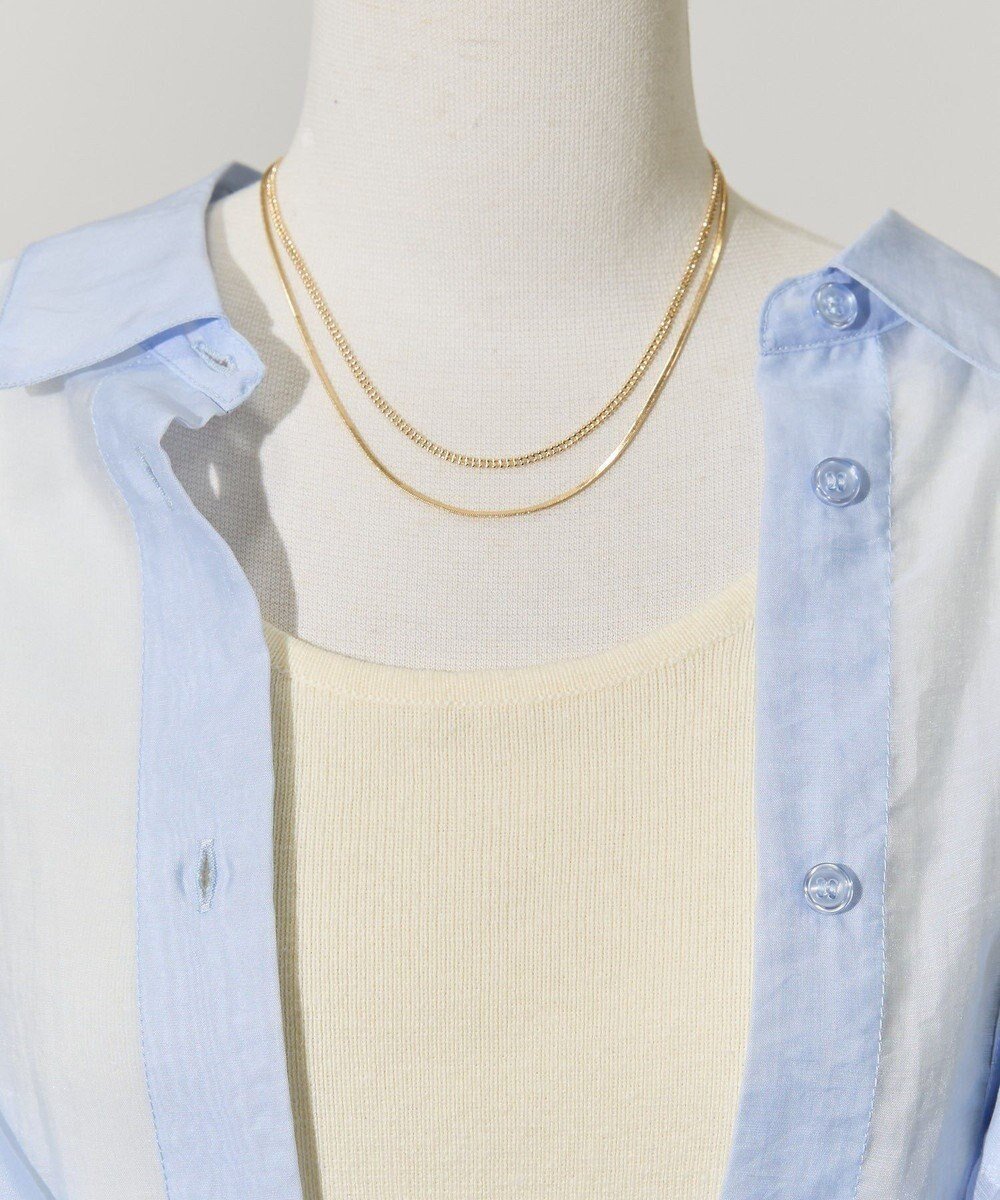 【アメリカンホリック/AMERICAN HOLIC】の2連ワイドチェーンネックレス インテリア・キッズ・メンズ・レディースファッション・服の通販 founy(ファニー) 　ファッション　Fashion　レディースファッション　WOMEN　ジュエリー　Jewelry　ネックレス　Necklaces　NEW・新作・新着・新入荷　New Arrivals　おすすめ　Recommend　アクセサリー　Accessories　チェーン　Chain　デコルテ　Decolletage　ネックレス　Necklace　リュクス　Luxe　Gold|ID: prp329100004522687 ipo3291000000031992006
