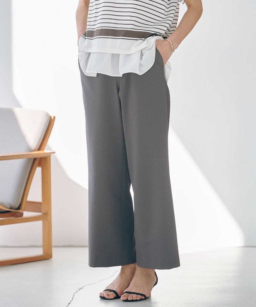 【ジェイ プレス/J.PRESS】の【洗える・吸水速乾】DRYライトサッカー ワイド パンツ インテリア・キッズ・メンズ・レディースファッション・服の通販 founy(ファニー) 　ファッション　Fashion　レディースファッション　Fashion for Women　パンツ　Pants & Trousers　春　Spring　洗える　Machine Washable　吸水　Absorbent, Quick-Dry　サッカー　Seersucker, Summer Fabric　シンプル　Simple, Minimal　ストレッチ　Stretch, Stretchy Fabric　ワイド　Wide, Wide Fit　S/S・春夏　SS, Spring/Summer, Warm Season　夏　Summer　ビジネス 仕事 通勤　Business / Work / Commuting　スレート系|ID: prp329100004522753 ipo3291000000033641830