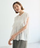 【イェッカ ヴェッカ/YECCA VECCA】のシアーラッフルブラウス Off White|ID: prp329100004522765 ipo3291000000031992562