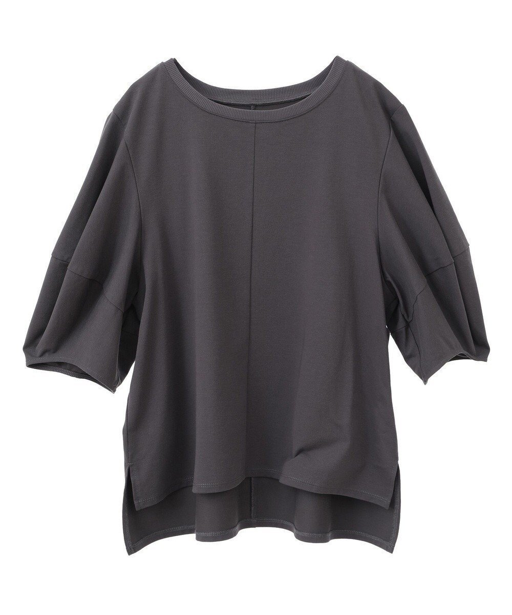 【イェッカ ヴェッカ/YECCA VECCA】のバルーンスリーブプルオーバー インテリア・キッズ・メンズ・レディースファッション・服の通販 founy(ファニー) 　ファッション　Fashion　レディースファッション　WOMEN　トップス・カットソー　Tops/Tshirt　シャツ/ブラウス　Shirts/Blouses　ロング / Tシャツ　T-Shirts　プルオーバー　Pullover　カットソー　Cut and Sewn　NEW・新作・新着・新入荷　New Arrivals　カットソー　Cut And Sew　スリーブ　Sleeve　バルーン　Balloon　ボトム　Bottom　ポケット　Pocket　エレガント 上品　Elegant　夏　Summer　春　Spring　S/S・春夏　Ss・Spring/Summer　Charcoal Gray|ID: prp329100004522769 ipo3291000000031992590