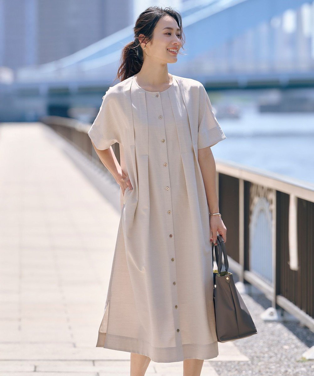 【ジェイ プレス/J.PRESS】の【洗える・接触冷感】ライトタンブラー ワンピース 人気、トレンドファッション・服の通販 founy(ファニー) 　ファッション　Fashion　レディースファッション　Fashion for Women　ワンピース　Dresses　春　Spring　洗える　Machine Washable　ストレート　Straight, Straight Cut　タンブラー　Tumbler, Travel Mug　ネップ　Nepp, Slub Yarn　フレア　Flare, Flared　フロント　Front, Front Design　半袖　Short Sleeve, Half Sleeve　羽織　Haori, Light Jacket　ロング　Long, Long-Length　S/S・春夏　SS, Spring/Summer, Warm Season　おすすめ　Recommended / Our Picks　夏　Summer　 other-1|ID: prp329100004522770 ipo3291000000033604221