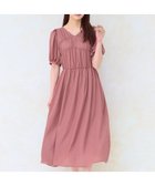 【フェルゥ/Feroux】の【洗える】ギャザーデザインパフスリーブワンピース ピンク系|ID: prp329100004522784 ipo3291000000033414392