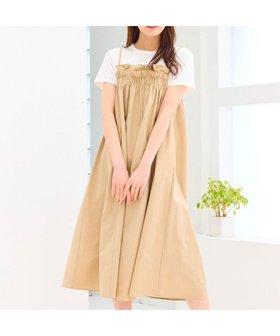 【フェルゥ/Feroux】の【洗える】レイヤード風 ギャザーワンピース 人気、トレンドファッション・服の通販 founy(ファニー) ファッション Fashion レディースファッション Fashion for Women ワンピース Dresses キャミワンピース Cami Dress, Slip Dress ギャザー Gathered, Ruffled タフタ Taffeta, Structured Fabric フェミニン Feminine, Girly 夏 Summer 春 Spring S/S・春夏 SS, Spring/Summer, Warm Season 洗える Machine Washable |ID:prp329100004522785