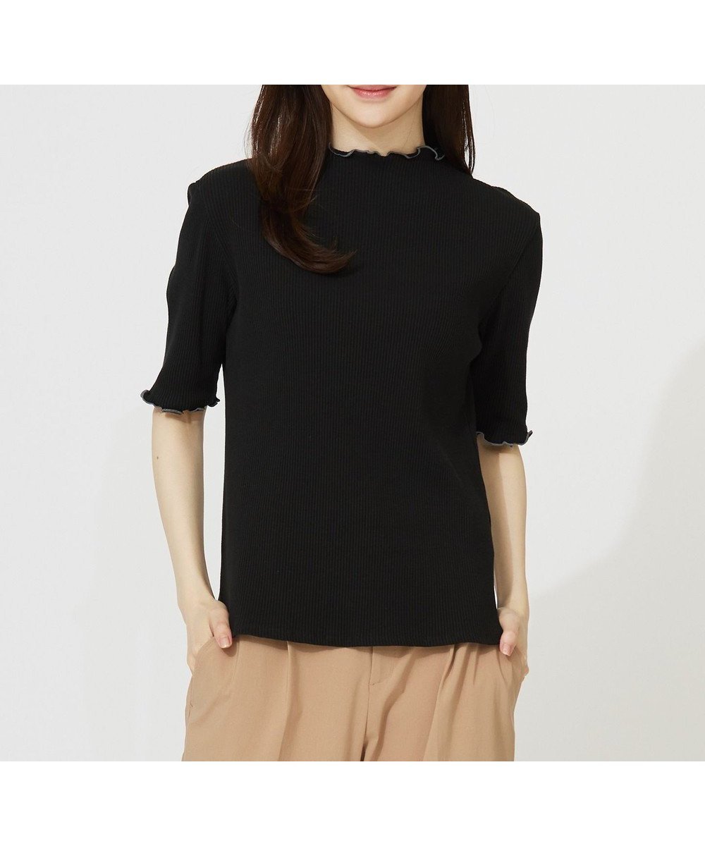【エニィ スィス/any SiS】の【UVケア・接触冷感】キシリトール加工冷感 カットソー インテリア・キッズ・メンズ・レディースファッション・服の通販 founy(ファニー) 　ファッション　Fashion　レディースファッション　Fashion for Women　トップス・カットソー　Cut & Sew Tops　シャツ・ブラウス・オフィスカジュアル　Elegant Blouses & Button-Ups　ロングTシャツ・Tシャツ　Longline T-Shirts & Tees　カットソー・ベーシックTシャツ　Cut-and-Sewn Tops / Stretch Tees & Basics　おすすめ　Recommended / Our Picks　インナー　Innerwear　カットソー　Cut and Sewn Top　キャミソール　Camisole, Spaghetti Strap Top　ストレッチ　Stretch, Stretchy Fabric　夏　Summer　春　Spring　S/S・春夏　SS, Spring/Summer, Warm Season　ブラック|ID: prp329100004522787 ipo3291000000033408522