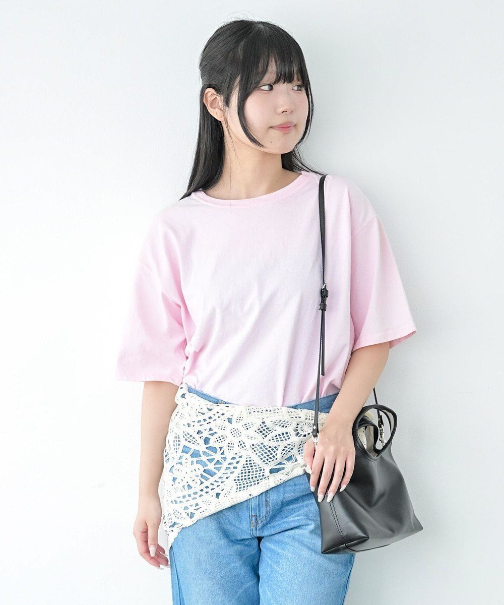 【サキュウ/caqu】の【洗える】caqu x GoodOn roundneck S/Stee シンプルゆったりフィットの半袖Tシャツ インテリア・キッズ・メンズ・レディースファッション・服の通販 founy(ファニー) 　ファッション　Fashion　レディースファッション　Ladies' Fashion Online　トップス・カットソー　Tops/Tshirt　シャツ/ブラウス　Shirts/Blouses　ロング / Tシャツ　T-Shirts　カットソー　Cut and Sewn　洗える　Washable　カットソー　Cut And Sew　シンプル　Simple　ジーンズ　Jeans　フィット　Fit　プレーン　Plane　半袖　Short Sleeve　リラックス　Relax　A/W・秋冬　Aw・Autumn/Winter・Fw・Fall-Winter　S/S・春夏　Ss・Spring/Summer　夏　Summer　R.pink|ID: prp329100004522814 ipo3291000000032585201
