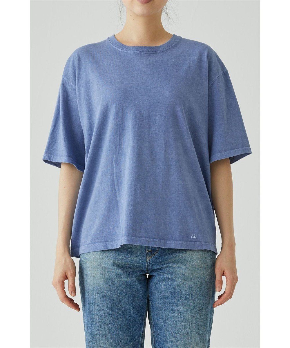 【サキュウ/caqu】の【洗える】caqu x GoodOn roundneck S/Stee シンプルゆったりフィットの半袖Tシャツ インテリア・キッズ・メンズ・レディースファッション・服の通販 founy(ファニー) 　ファッション　Fashion　レディースファッション　Ladies' Fashion Online　トップス・カットソー　Tops/Tshirt　シャツ/ブラウス　Shirts/Blouses　ロング / Tシャツ　T-Shirts　カットソー　Cut and Sewn　洗える　Washable　カットソー　Cut And Sew　シンプル　Simple　ジーンズ　Jeans　フィット　Fit　プレーン　Plane　半袖　Short Sleeve　リラックス　Relax　A/W・秋冬　Aw・Autumn/Winter・Fw・Fall-Winter　S/S・春夏　Ss・Spring/Summer　夏　Summer　saxe|ID: prp329100004522814 ipo3291000000032585210
