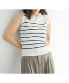 【イェッカ ヴェッカ/YECCA VECCA】のマシンウォッシャブルノースリーブニット Border|ID: prp329100004522818 ipo3291000000031992914