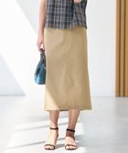 【ジェイ プレス/J.PRESS】の【洗える】シャンブレーサテン ナロー スカート キャメル系|ID: prp329100004522821 ipo3291000000032285105