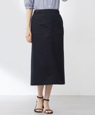 【ジェイ プレス/J.PRESS】の【洗える】シャンブレーサテン ナロー スカート ネイビー系|ID: prp329100004522821 ipo3291000000035711584