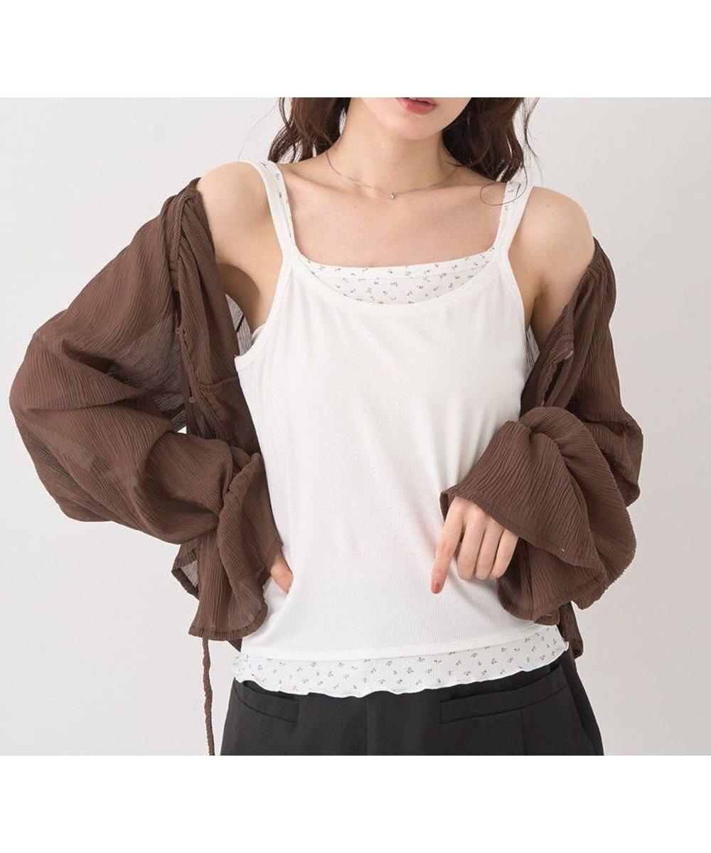 【アースミュージックアンドエコロジー/earth music&ecology】のレイヤードキャミソール 人気、トレンドファッション・服の通販 founy(ファニー) 　ファッション　Fashion　レディースファッション　WOMEN　トップス・カットソー　Tops/Tshirt　キャミソール / ノースリーブ　No Sleeves　NEW・新作・新着・新入荷　New Arrivals　おすすめ　Recommend　カーディガン　Cardigan　キャミソール　Camisole　サマー　Summer　タンク　Tank　フラワー　Flower　ポケット　Pocket　夏　Summer　春　Spring　S/S・春夏　Ss・Spring/Summer　 other-1|ID: prp329100004522832 ipo3291000000031992996