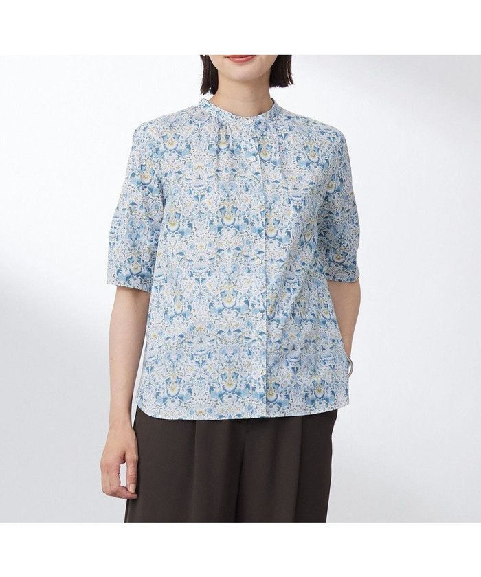 【ジェイ プレス/J.PRESS】の【洗える】LIBERTY バンドカラー ブラウス インテリア・キッズ・メンズ・レディースファッション・服の通販 founy(ファニー) https://founy.com/ ファッション Fashion レディースファッション WOMEN トップス・カットソー Tops/Tshirt シャツ/ブラウス Shirts/Blouses インド India 春 Spring 洗える Washable ギャザー Gather コレクション Collection トレンド Trend 人気 Popularity フラワー Flower プリント Print 半袖 Short Sleeve ミックス Mix リネン Linen A/W・秋冬 Aw・Autumn/Winter・Fw・Fall-Winter S/S・春夏 Ss・Spring/Summer NEW・新作・新着・新入荷 New Arrivals 夏 Summer エレガント 上品 Elegant |ID: prp329100004522834 ipo3291000000031993026