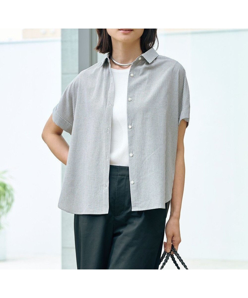 【ジェイ プレス/J.PRESS】の【洗える】SHEER ギンガム シャツ ブラウス 人気、トレンドファッション・服の通販 founy(ファニー) 　ファッション　Fashion　レディースファッション　Fashion for Women　トップス・カットソー　Cut & Sew Tops　シャツ・ブラウス・オフィスカジュアル　Elegant Blouses & Button-Ups　ギャザー　Gathered, Ruffled　ギンガム　Gingham, Gingham Fabric　クラシカル　Classical, Vintage-Inspired　スリーブ　Sleeve, Long Sleeve / Short Sleeve　チェック　Check, Plaid, Tartan　フレンチ　French, French Style　エレガント 上品　Elegant　夏　Summer　春　Spring　S/S・春夏　SS, Spring/Summer, Warm Season　洗える　Machine Washable　秋　Autumn　 other-1|ID: prp329100004522835 ipo3291000000033630025