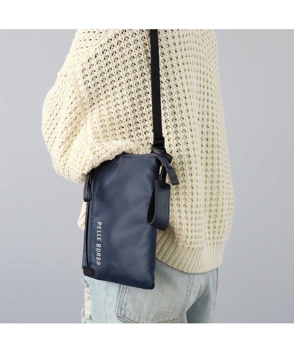【ペレボルサ/PELLE BORSA】の縦型ポシェット Cheers チアーズ 5205 インテリア・キッズ・メンズ・レディースファッション・服の通販 founy(ファニー) 　ファッション　Fashion　レディースファッション　WOMEN　抗菌　Antibacterial　軽量　Lightweight　ショルダー　Shoulder　スマート　Smart　財布　Wallet　ポケット　Pocket　ポシェット　Pochette　ループ　Loop　NEW・新作・新着・新入荷　New Arrivals　おすすめ　Recommend　旅行　Travel　ネイビー|ID: prp329100004522839 ipo3291000000031993077